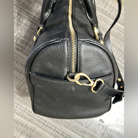 Michael Kors XS Travel Duffel Bag w Black Pebbled Leather (Accent Piece Broke) - Picture 3 of 15